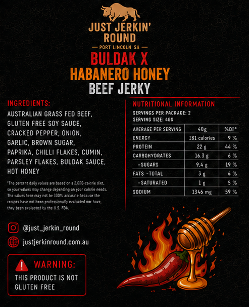 Buldak x Habanero Honey Special Edition Beef Jerky - 80g Bag