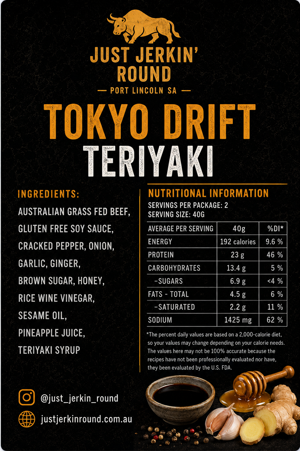 Tokyo Drift Teriyaki Beef Jerky