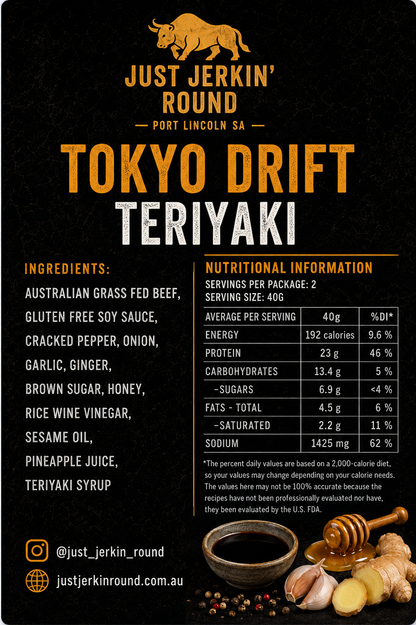 Tokyo Drift Teriyaki Beef Jerky